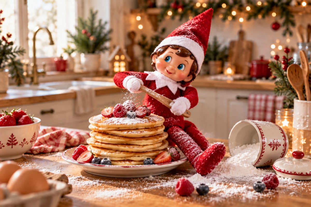 Petit-déjeuner préparé par le lutin farceur