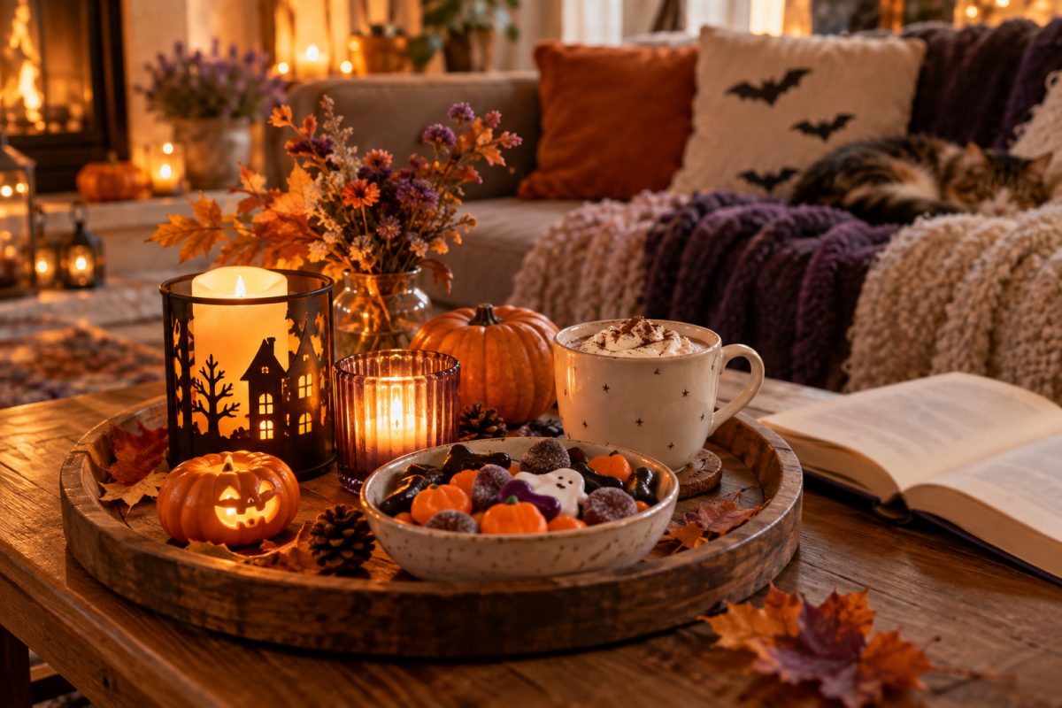 Une table basse cosy pour les soirées d'octobre