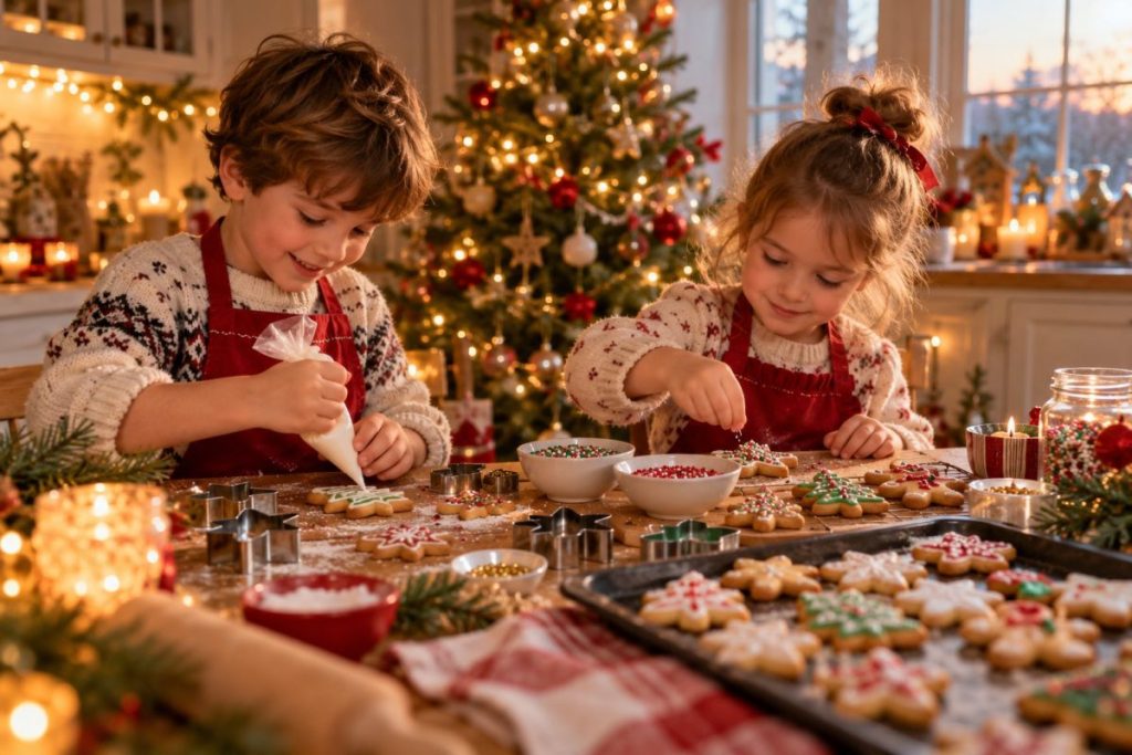 Atelier biscuits de Noël avec les enfants