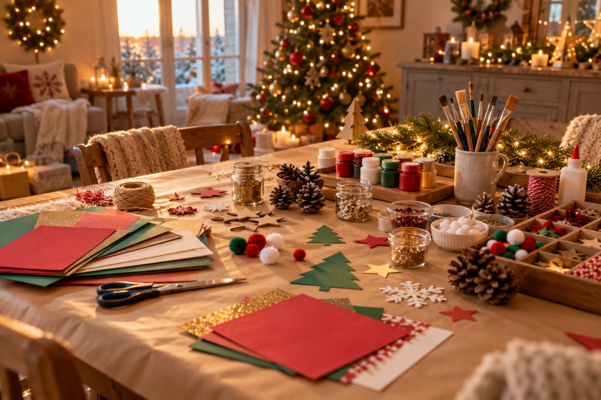Préparer un atelier de bricolage de Noël