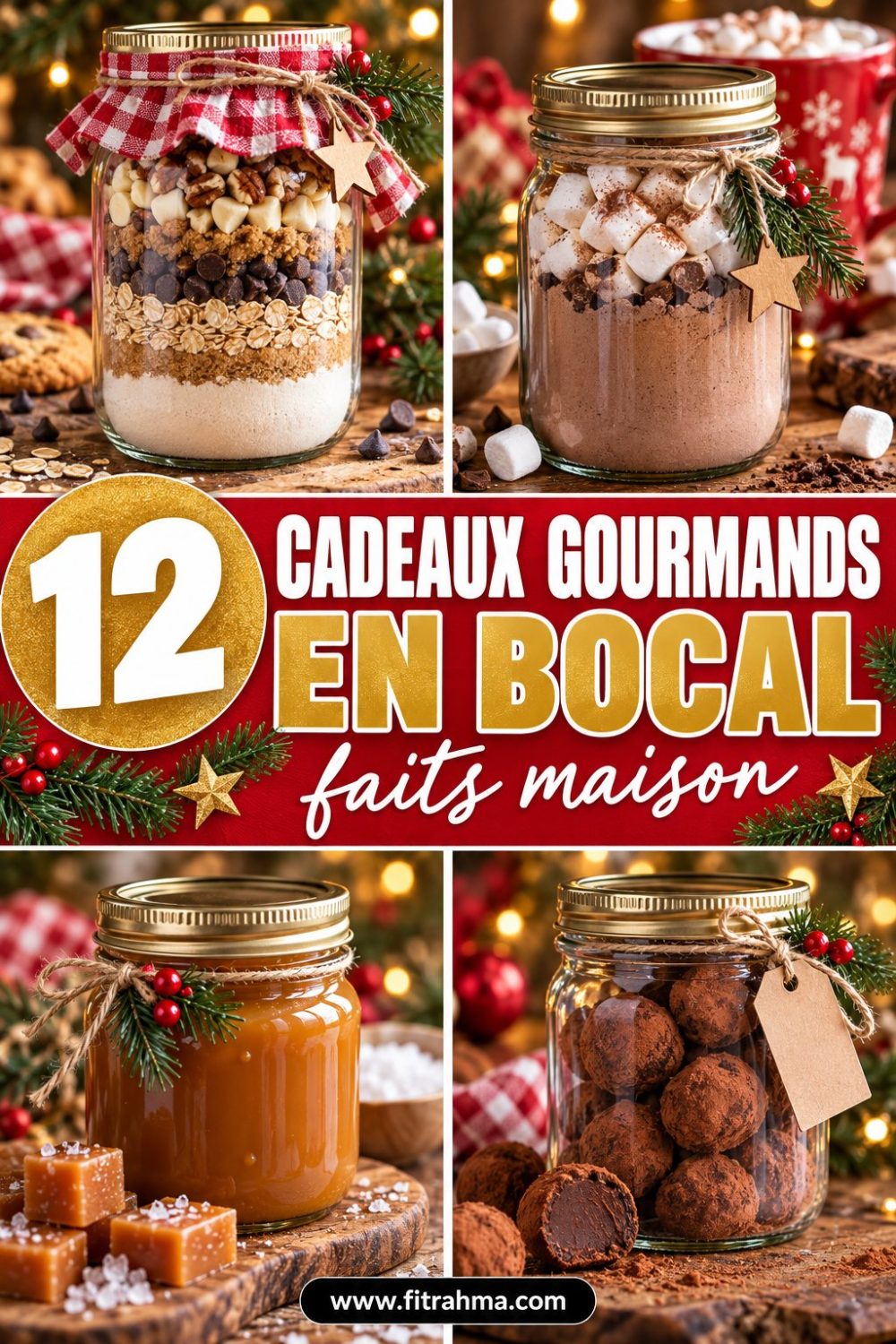 Cadeaux gourmands faits maison en bocal : 12 idées faciles