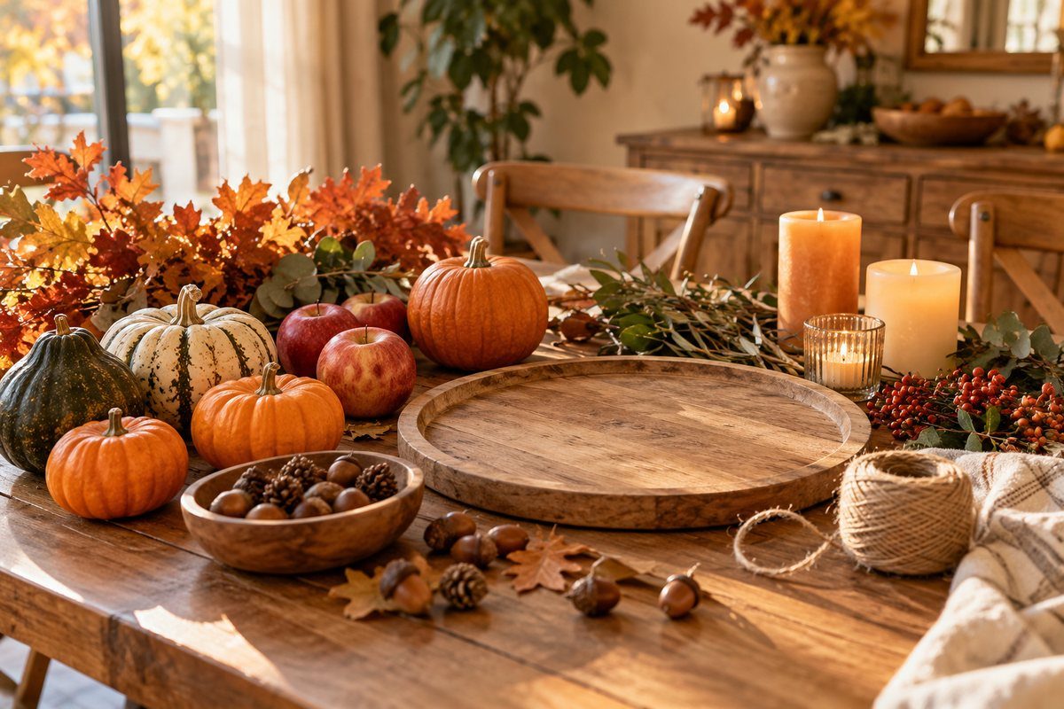 Préparer un centre de table d'automne