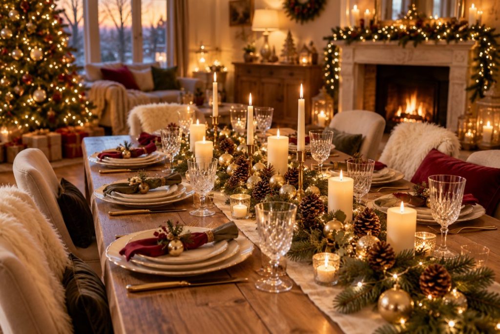 Chemin de table de Noël : 12 idées étonnantes, chic et faciles