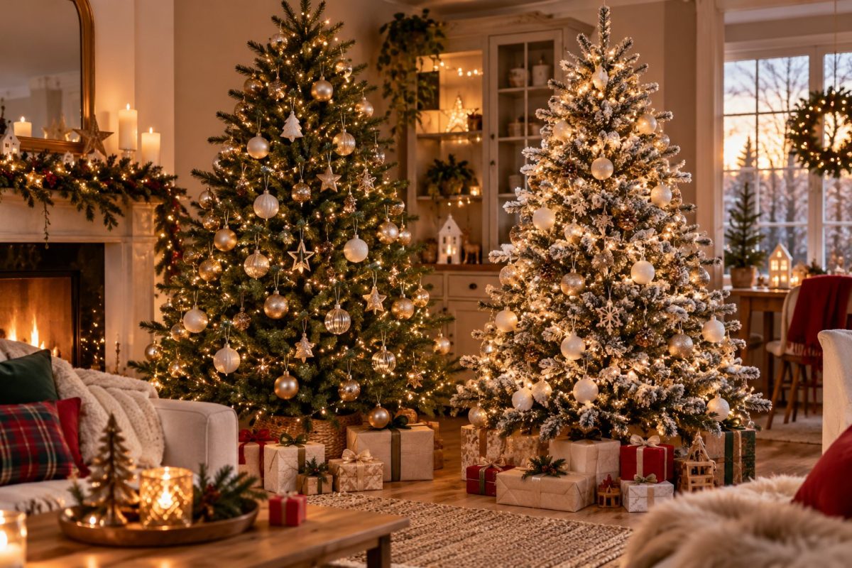 Choisir un sapin vert ou un sapin enneigé