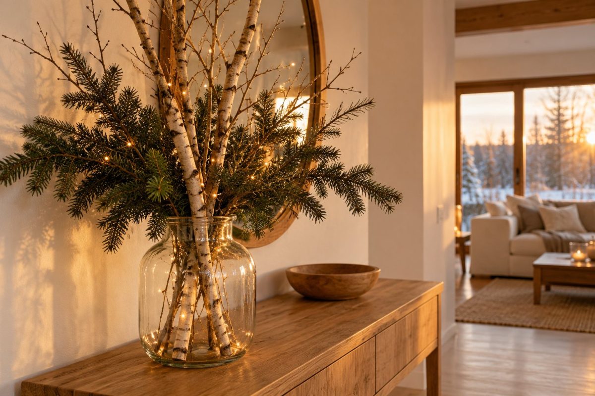 Créer une déco d'hiver avec les branches