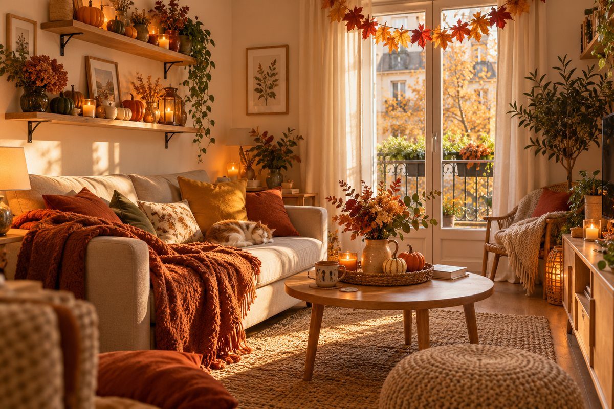 Déco d'automne dans un petit espace