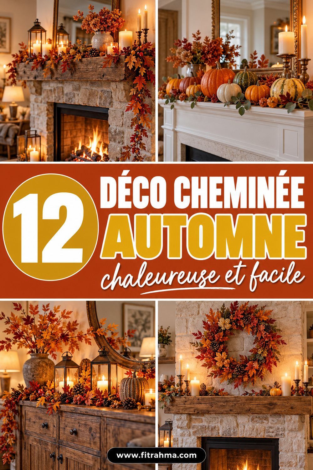 Déco de cheminée d'automne : 12 idées chaleureuses