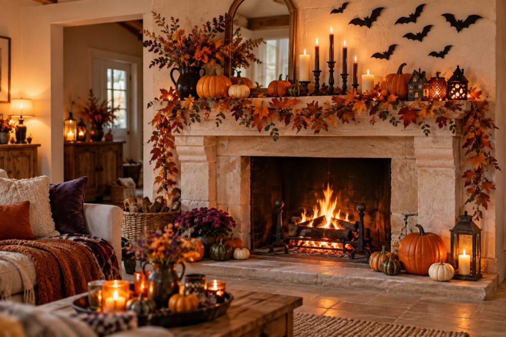 Déco cheminée Halloween : 12 idées pour une cheminée ensorcelée