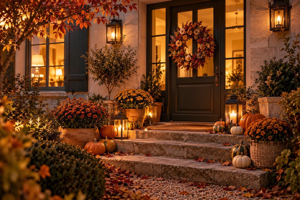 Entrée d'automne accueillante