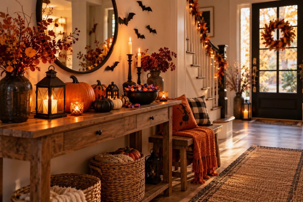 Déco entrée Halloween : 12 idées pour la console et le couloir