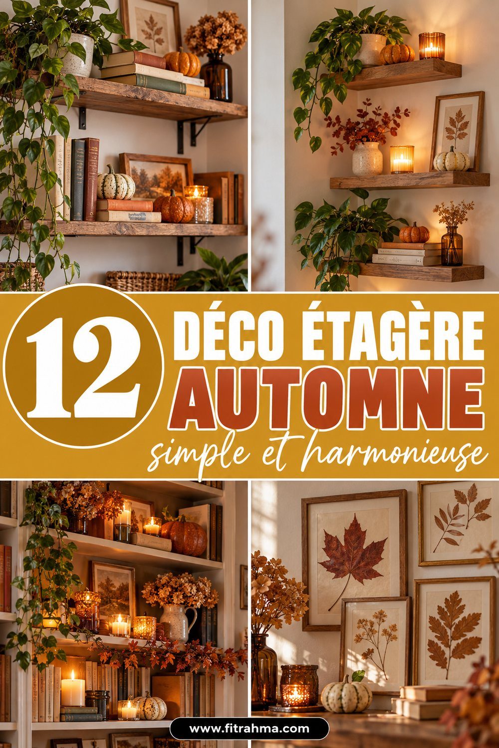 Déco étagère d'automne : 12 idées simples