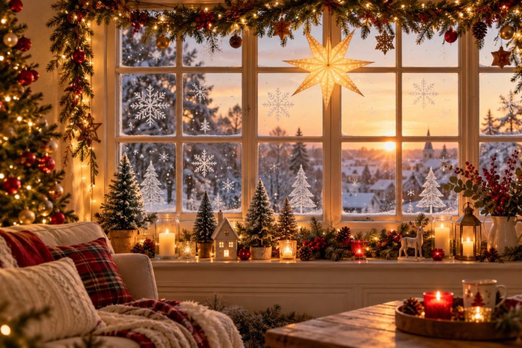Déco de fenêtre de Noël : 12 idées faciles pour illuminer vos vitres