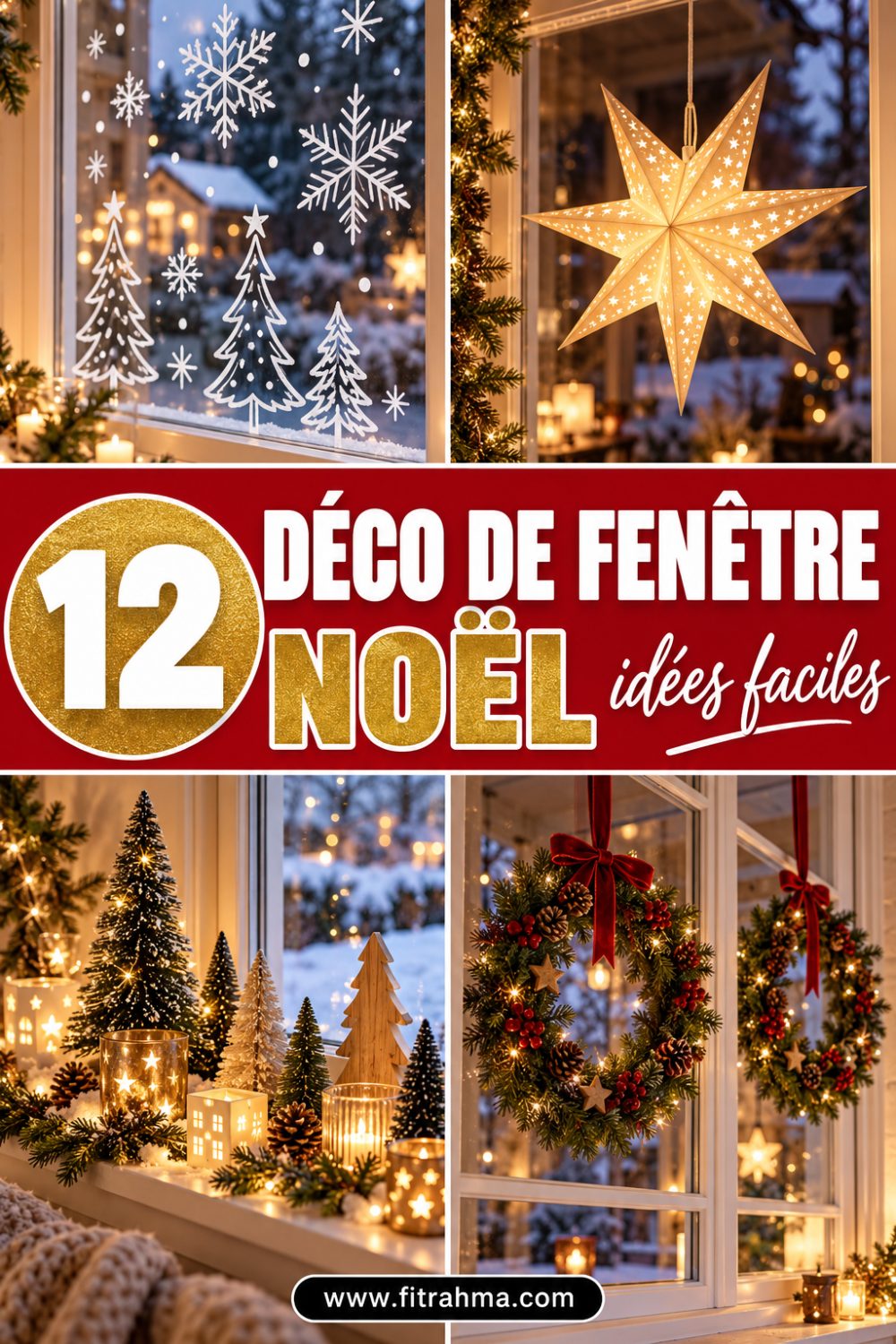 Déco de fenêtre de Noël : 12 idées faciles