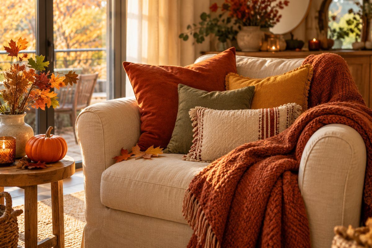 Palette de couleurs d'automne pour le salon