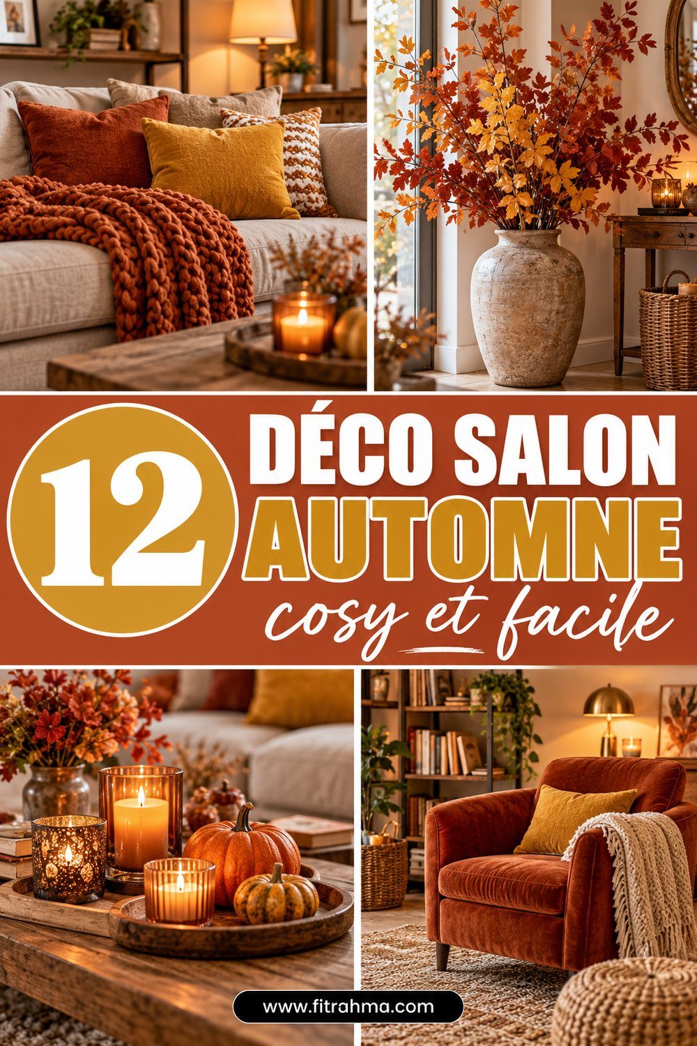 Déco salon d'automne : 12 idées cosy et faciles