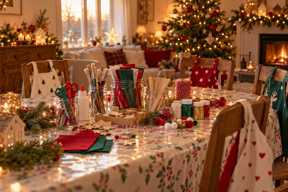 Atelier de décorations de Noël avec les enfants