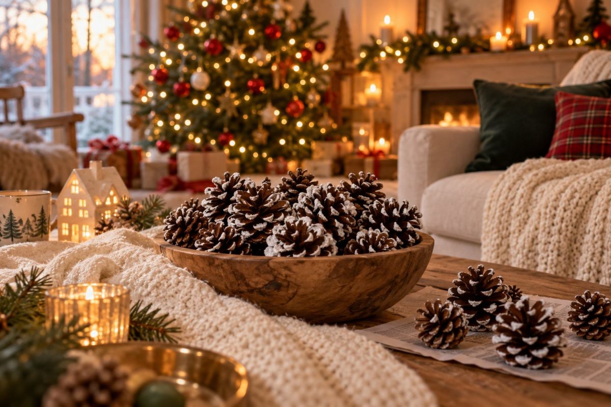 Des branches de sapin récupérées