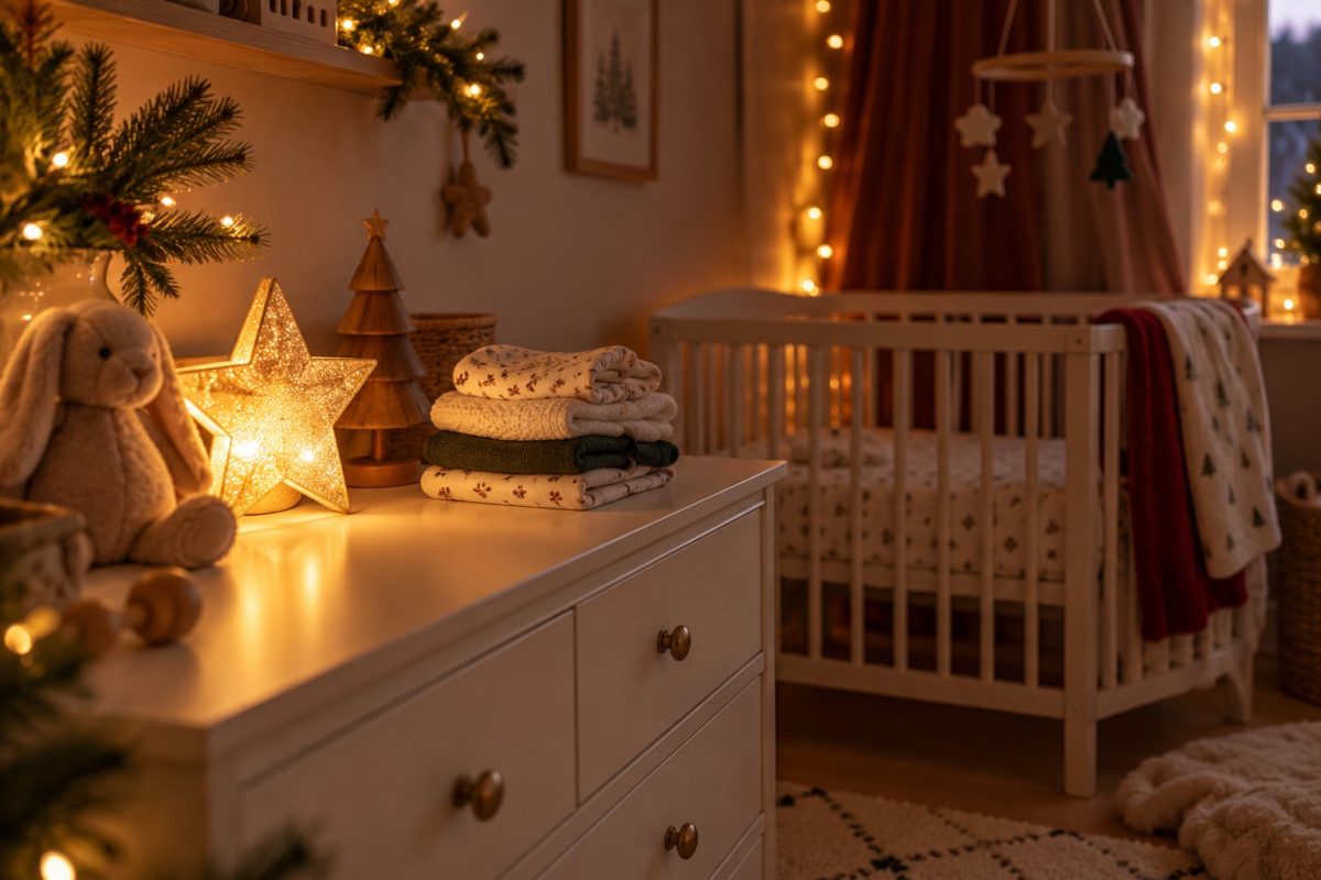 Des peluches de Noël sur l'étagère