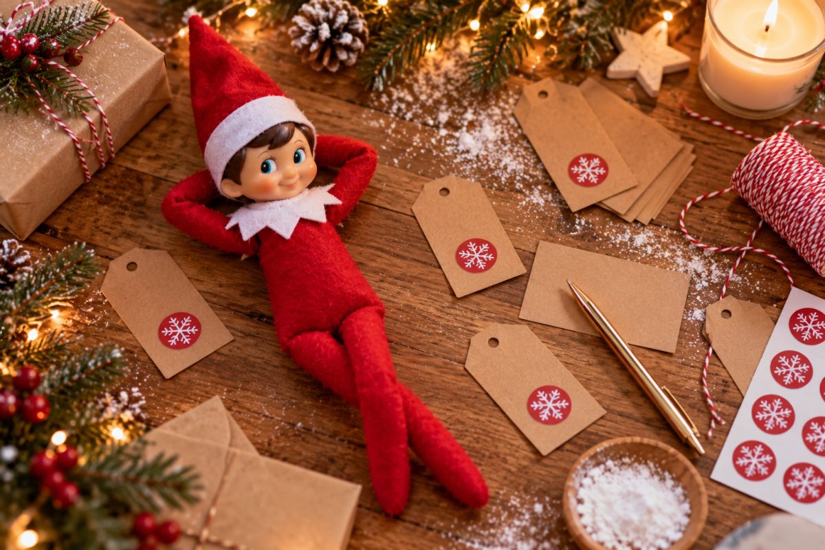 Matériel pour écrire une lettre de lutin farceur
