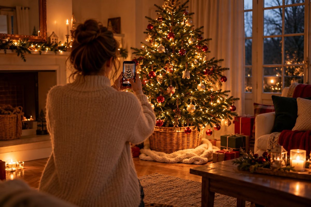 Habiller le pied du sapin et prendre du recul