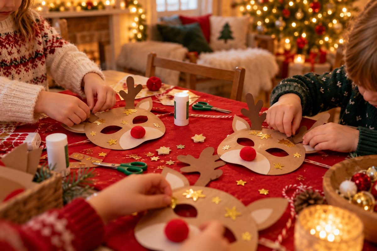 L'atelier masques et bonnets de Noël