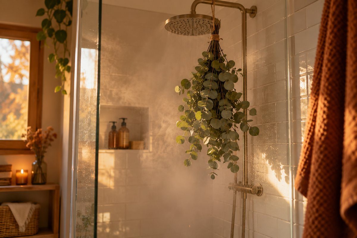 L'eucalyptus dans la douche