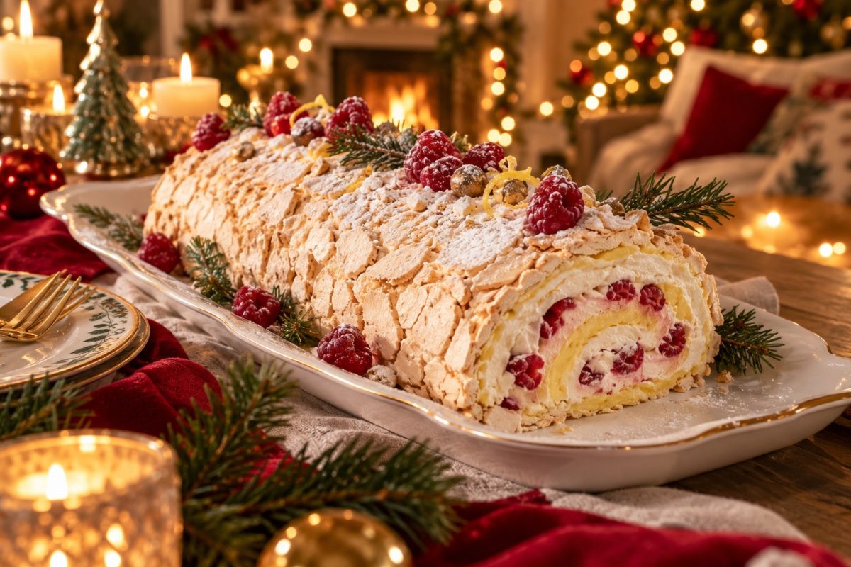La bûche pavlova roulée