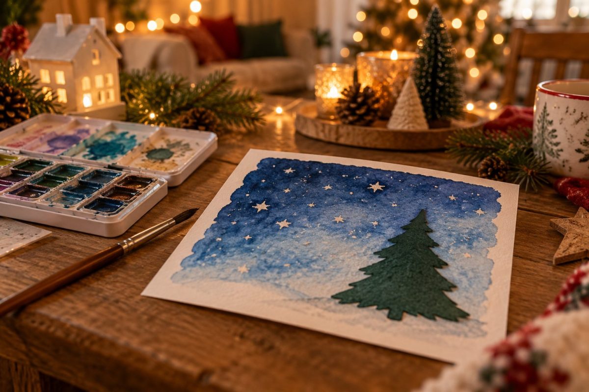 La carte à l'aquarelle et au sel