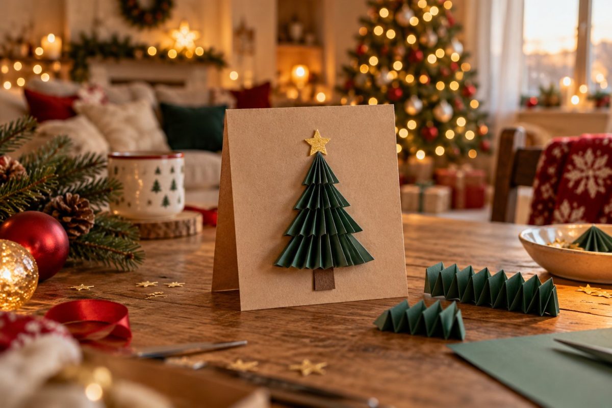 La carte sapin en pliage