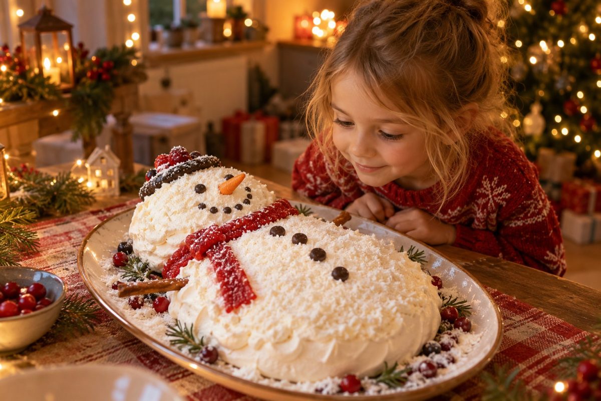 La pavlova bonhomme de neige