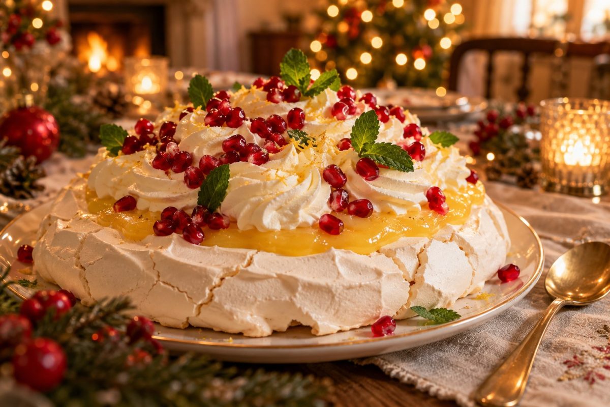 La pavlova lemon curd et grenade