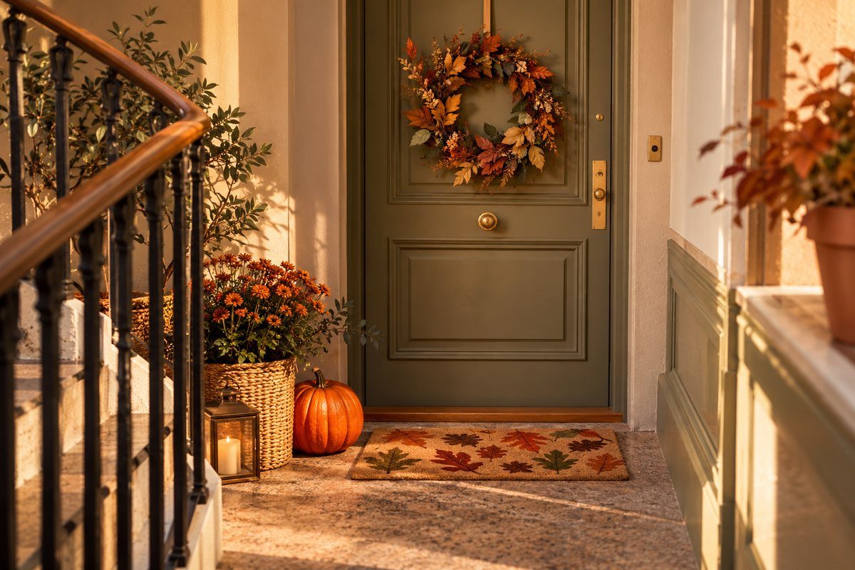 La porte d'appartement décorée