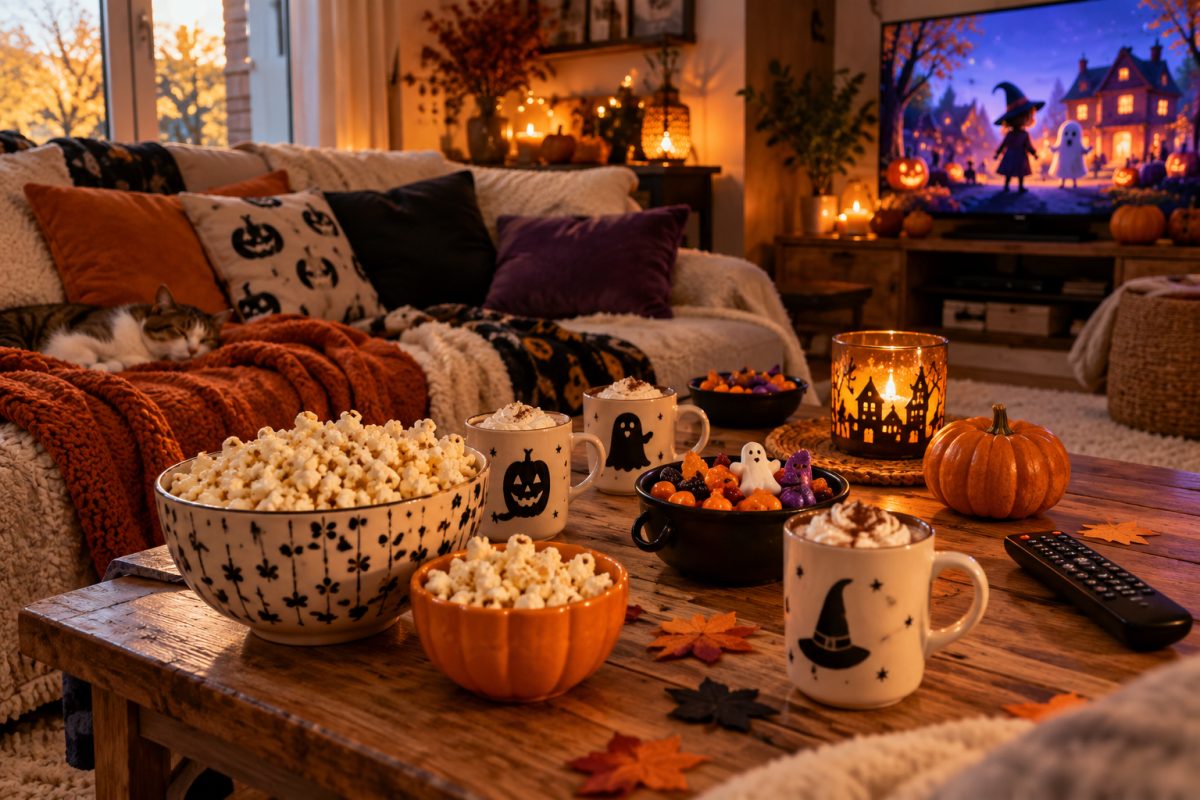 La table basse soirée film d'Halloween