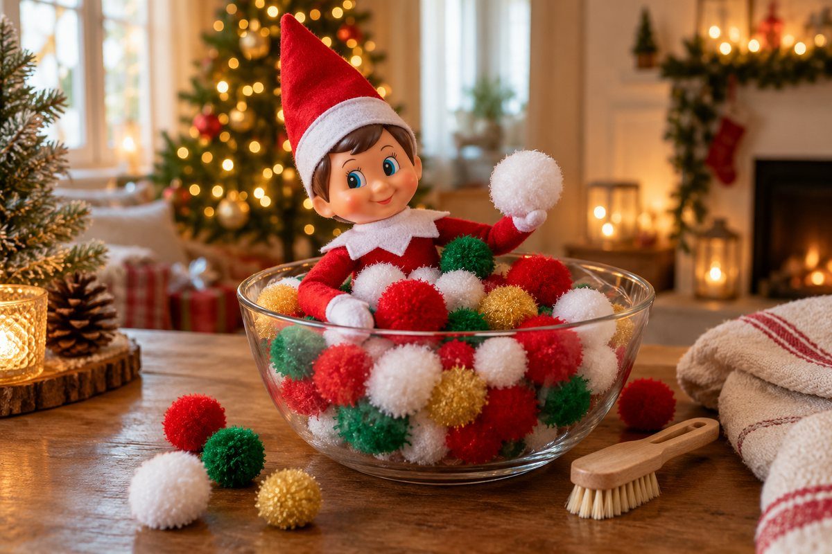 Le bain de pompons