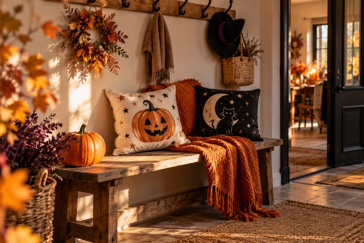 Le banc cosy de l'entrée