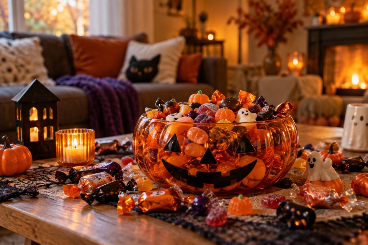 Le bol à bonbons d'Halloween