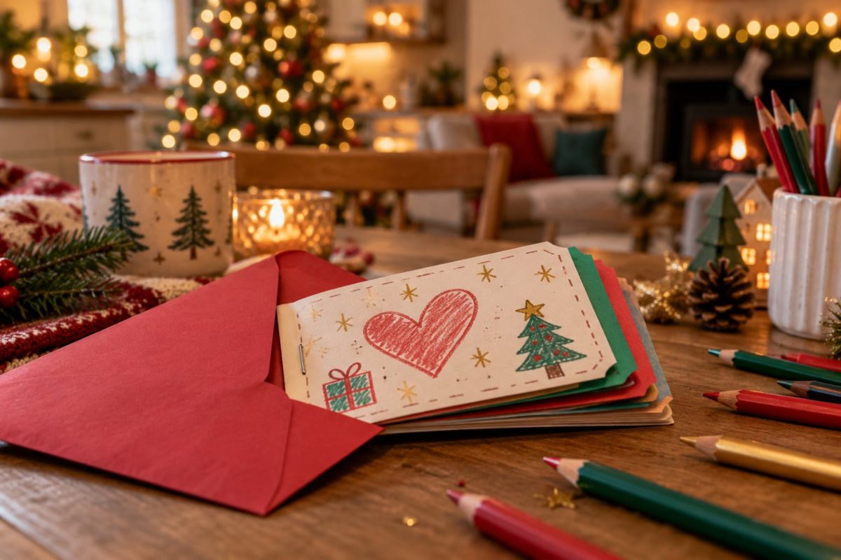Carnet de bons fait main par un enfant pour Noël