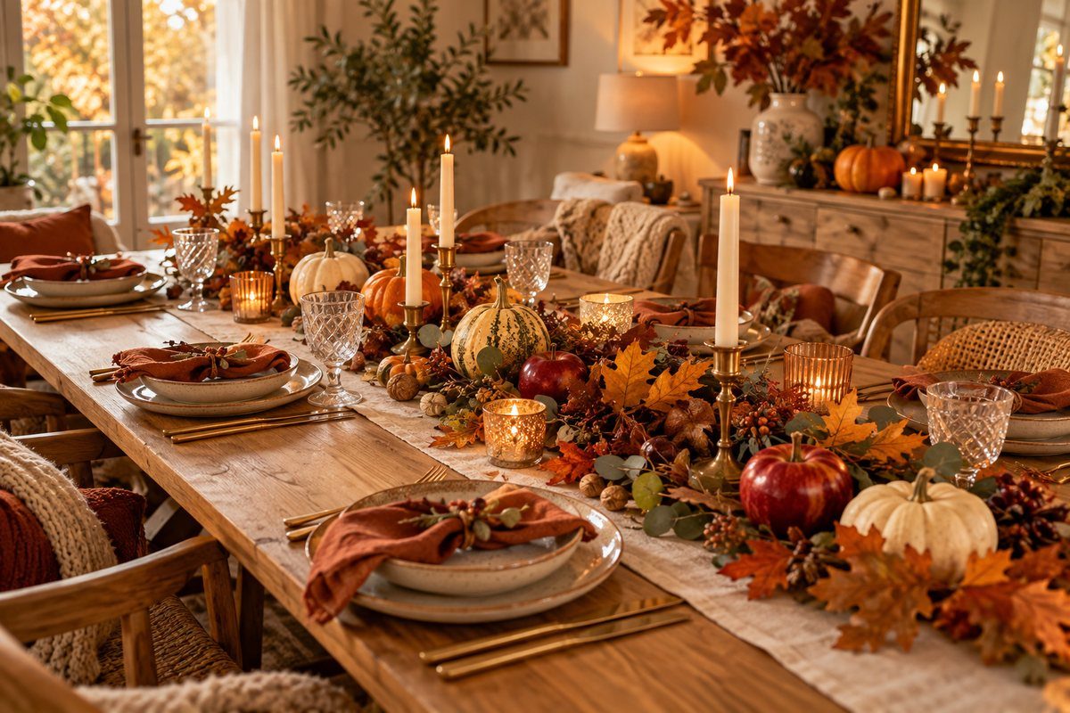 Le chemin de courges et de feuillage