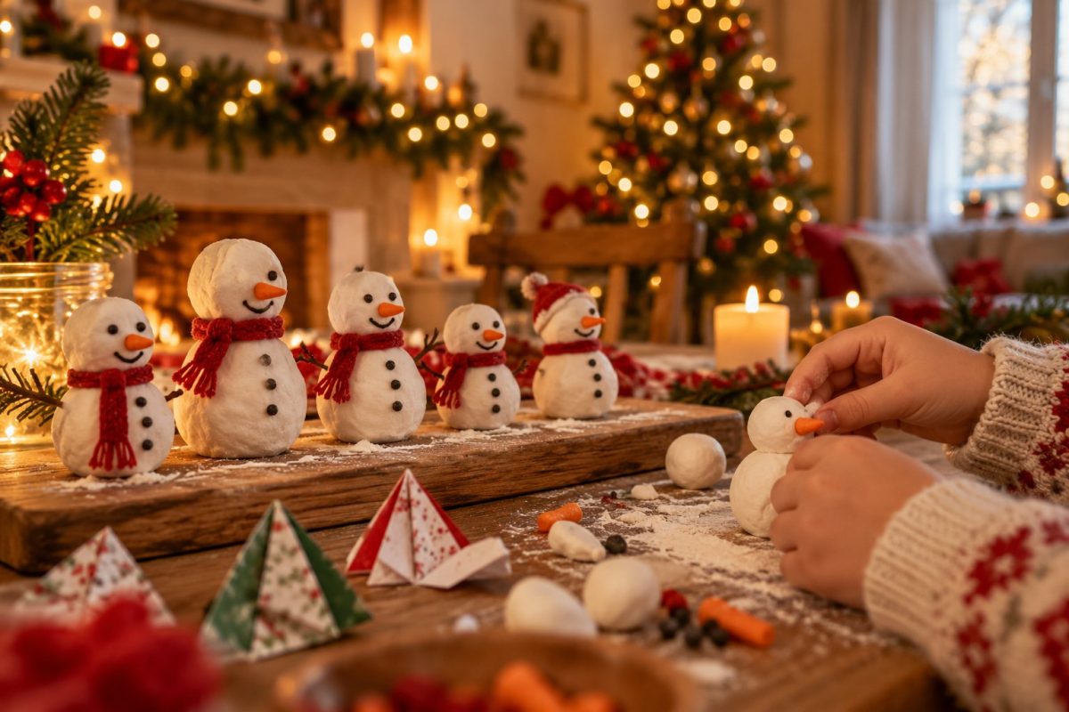 Le concours de bonhommes de neige en pâte à modeler