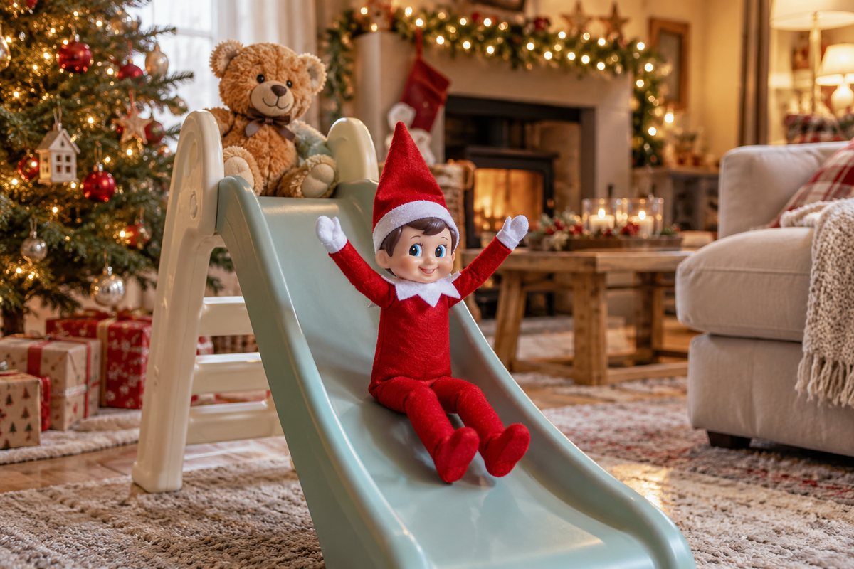 Le lutin qui fait du toboggan