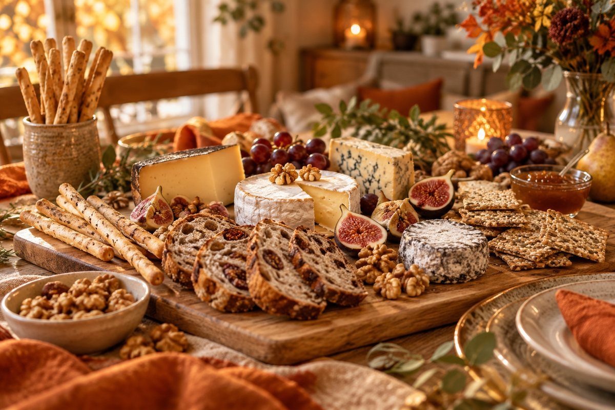 Le pain aux noix et les crackers