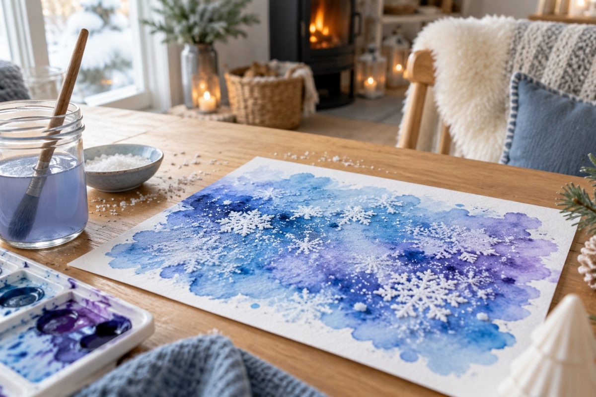 Le paysage d'hiver au gros sel