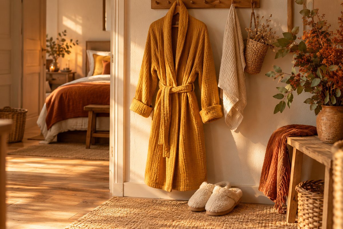 Le peignoir et les chaussons