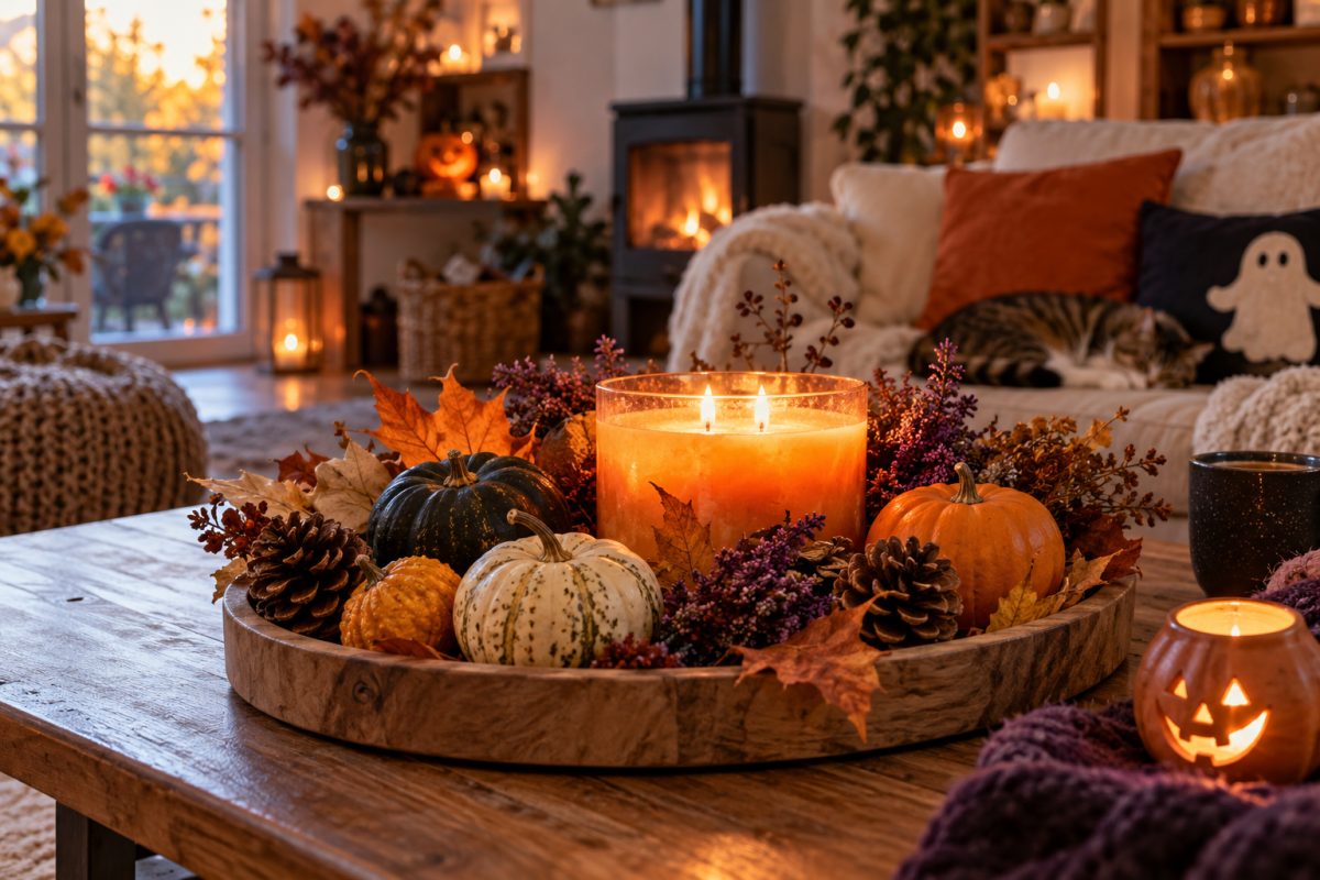 Le plateau d'automne en bois