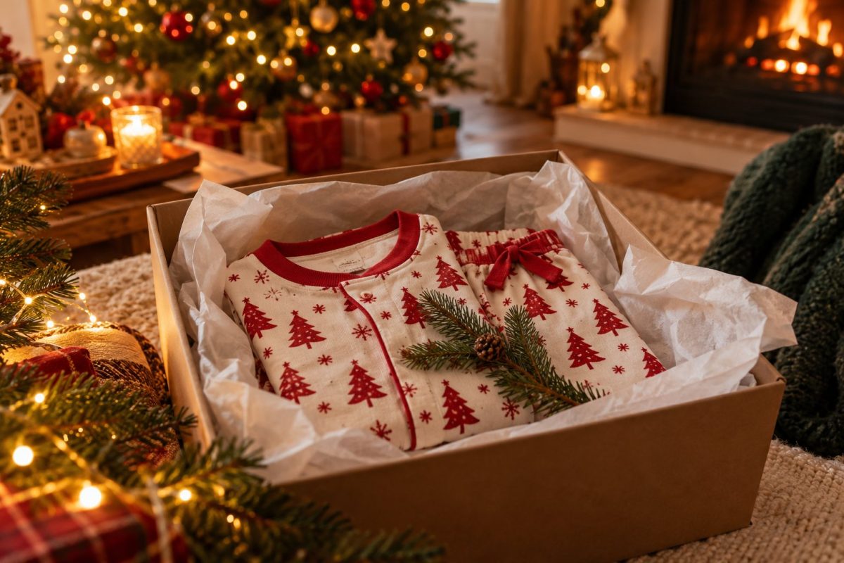 Le pyjama de Noël tout neuf
