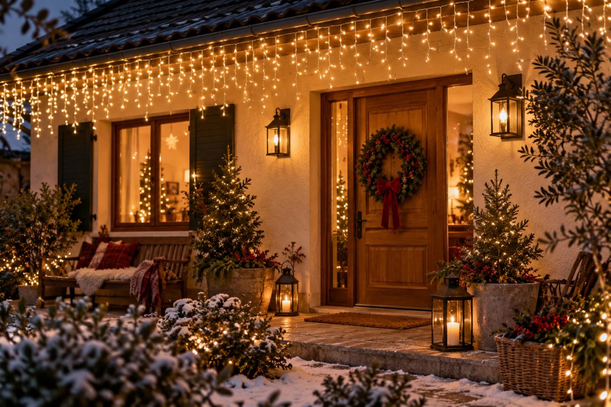 Le rideau lumineux sur la façade
