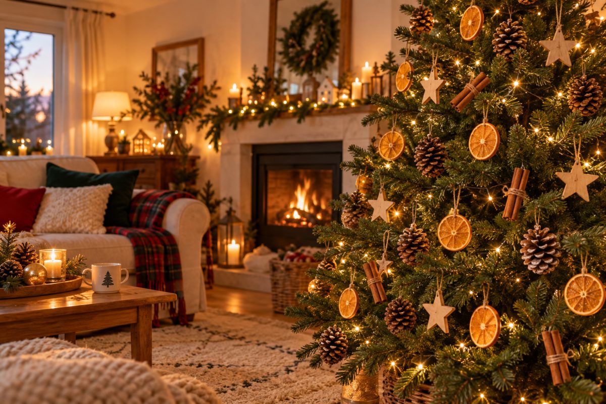 Le sapin décoré au naturel