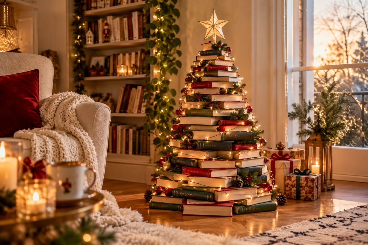 Le sapin en livres