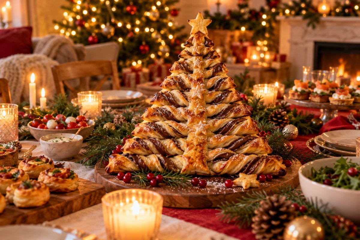 Le sapin feuilleté au centre