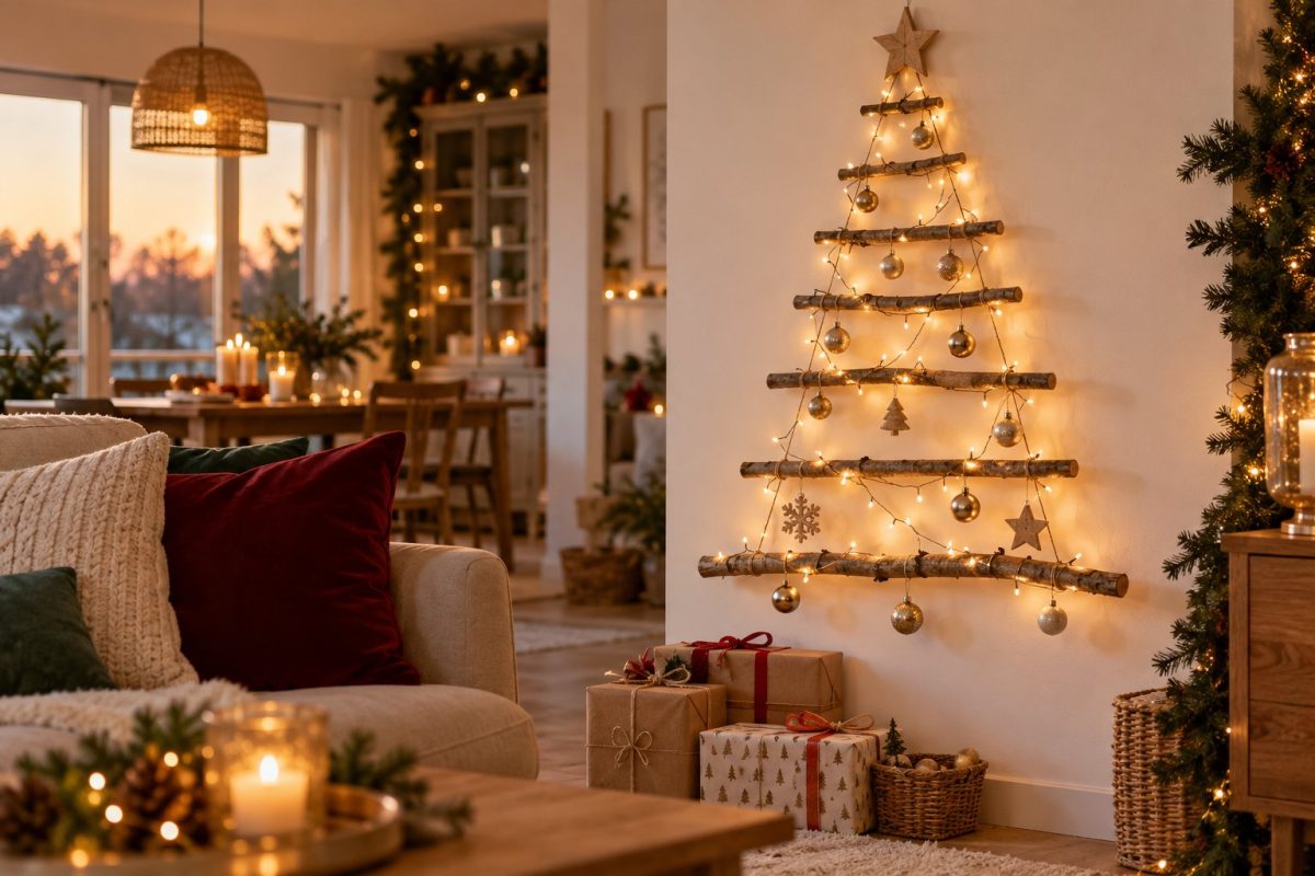 Le sapin mural en branches